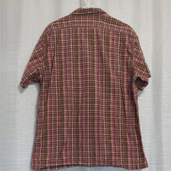 Ralph Lauren Jeans Co Button Shirt Men's Medium Brown Red Casual 100% Cotton - Picture 8 of 9